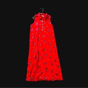 Charming Red Kids Dress with Fun Prints